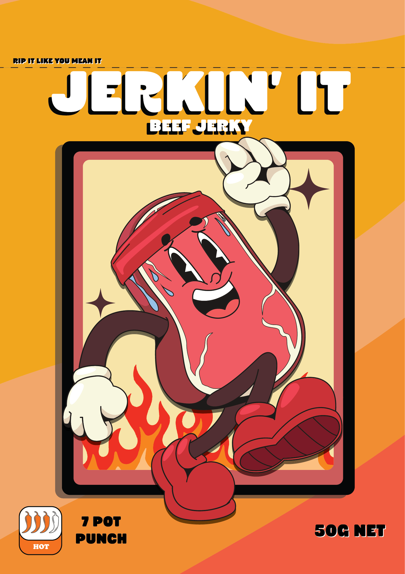 7 Pot Punch halal beef jerky – low carb high protein snack by Jerkin’ It