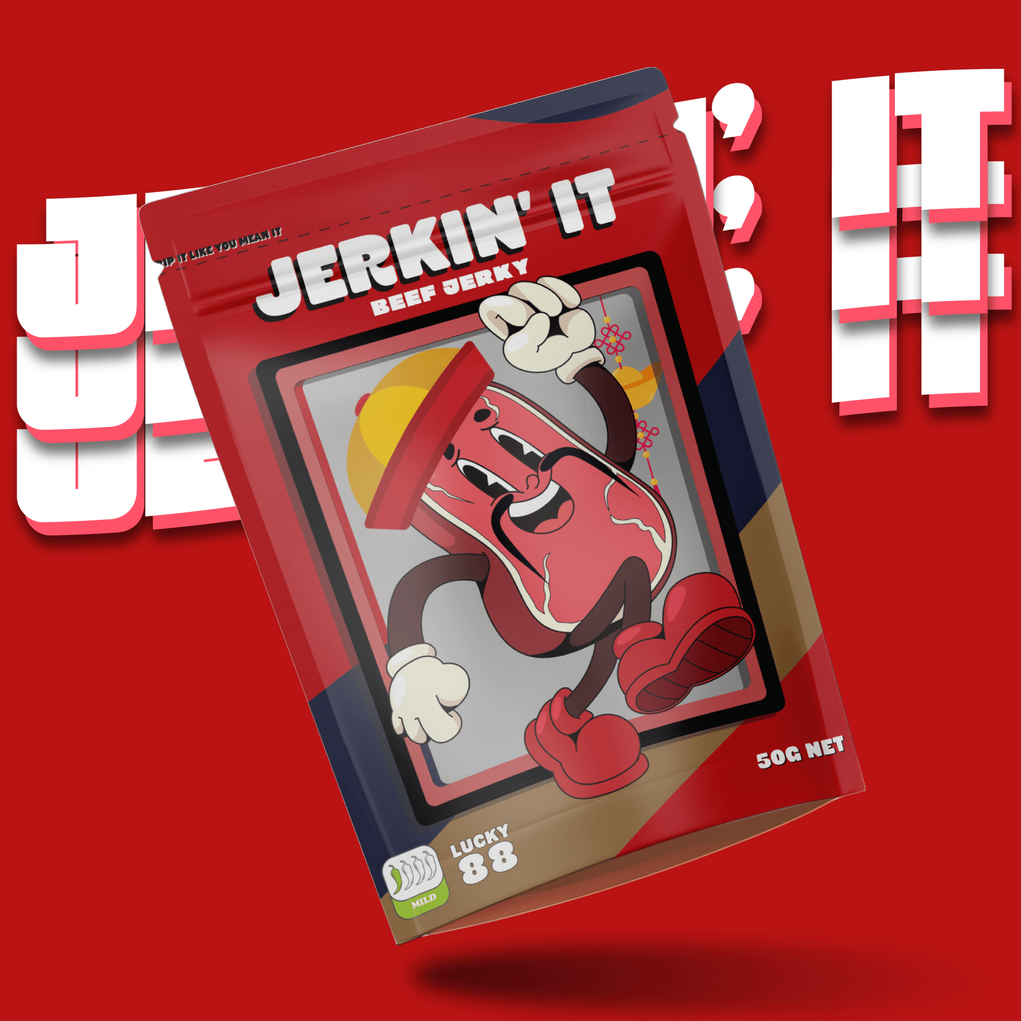 Lucky 88 halal beef jerky – low carb high protein snack by Jerkin’ It